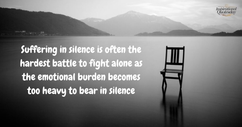 Suffering in Silence Depression Quotes