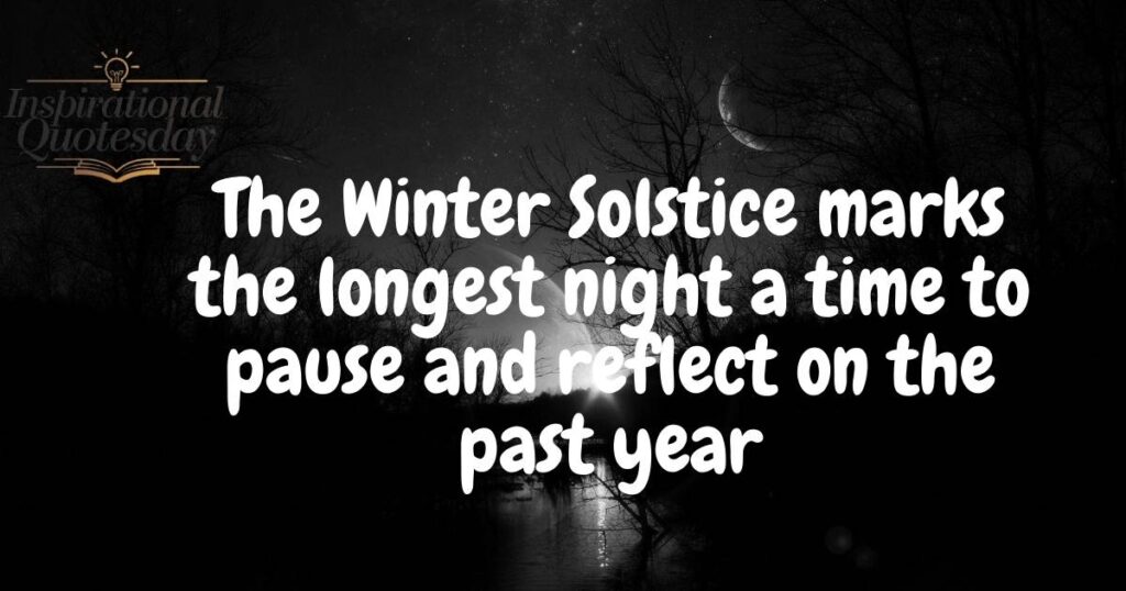 The Longest Night A Time for Reflection